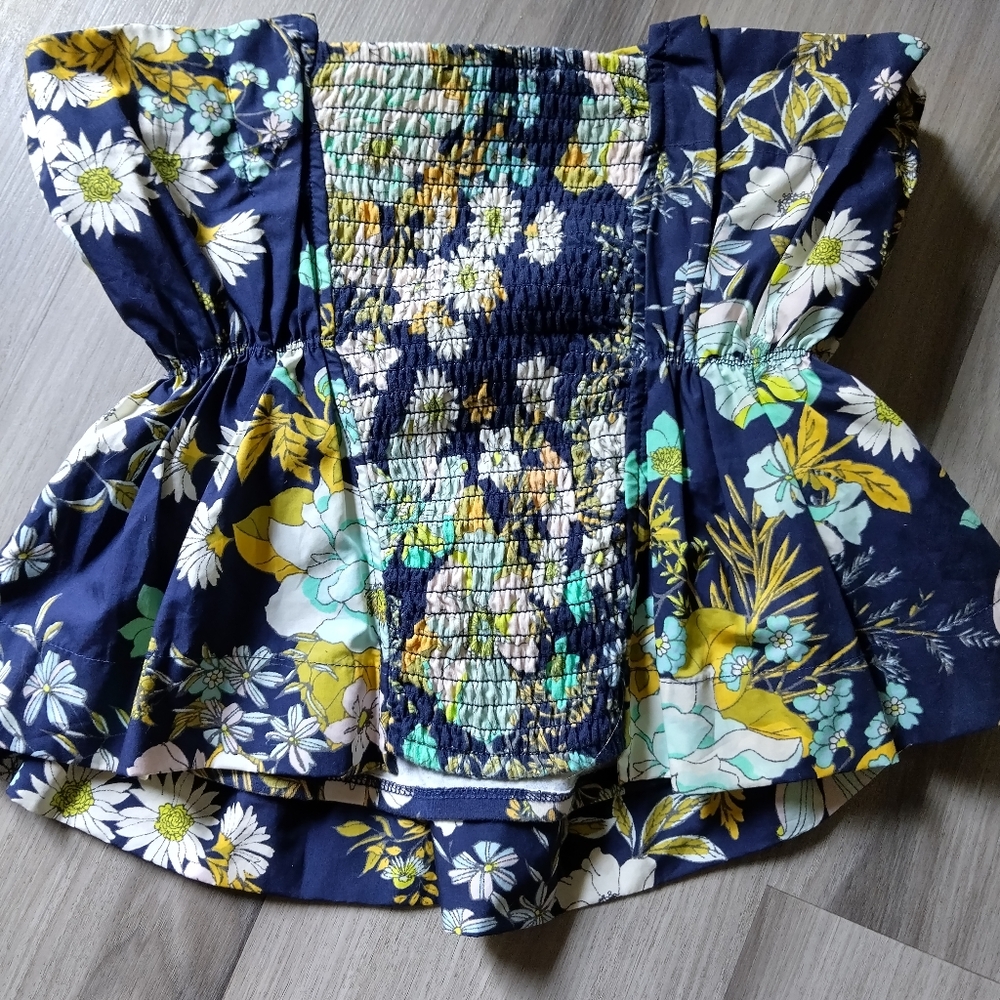 Anthropologie Cinched Floral Tube Top NWOT - Picture 9 of 11